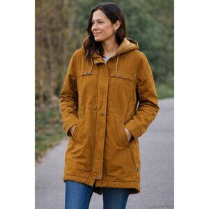 Patagonia Prairie Dawn M Jacket Brown Hooded Organic Cotton Barn Chore 🤎